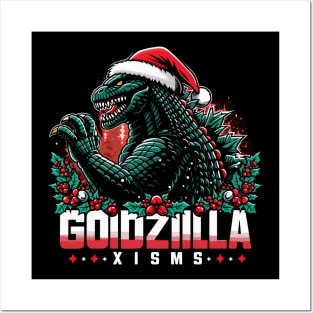 Godzilla - xmas Posters and Art